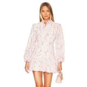 NWT Bardot Hendry Floral Long Sleeve Cotton Minidress size S